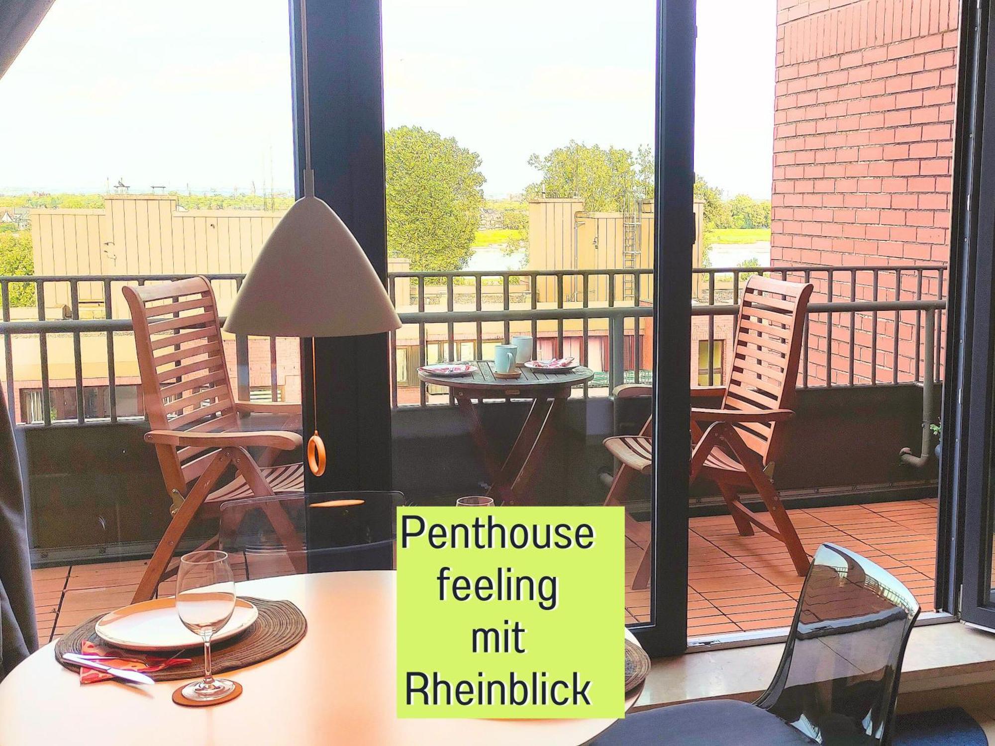 Penthouse Wolke7 Mit Rheinblick Neuss-Duesseldorf Apartment Ngoại thất bức ảnh
